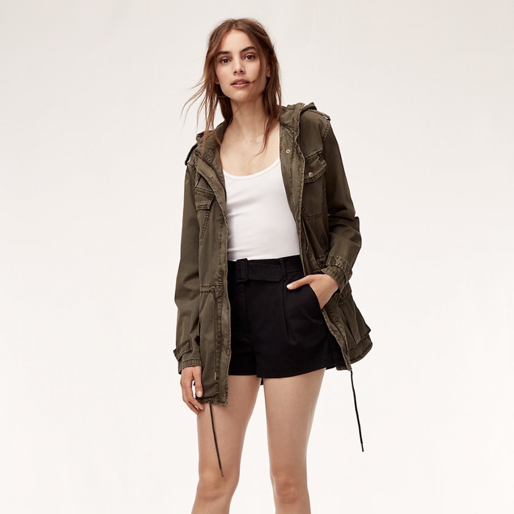 Aritzia Talula Trooper Jacket - Olive Green | Size Large